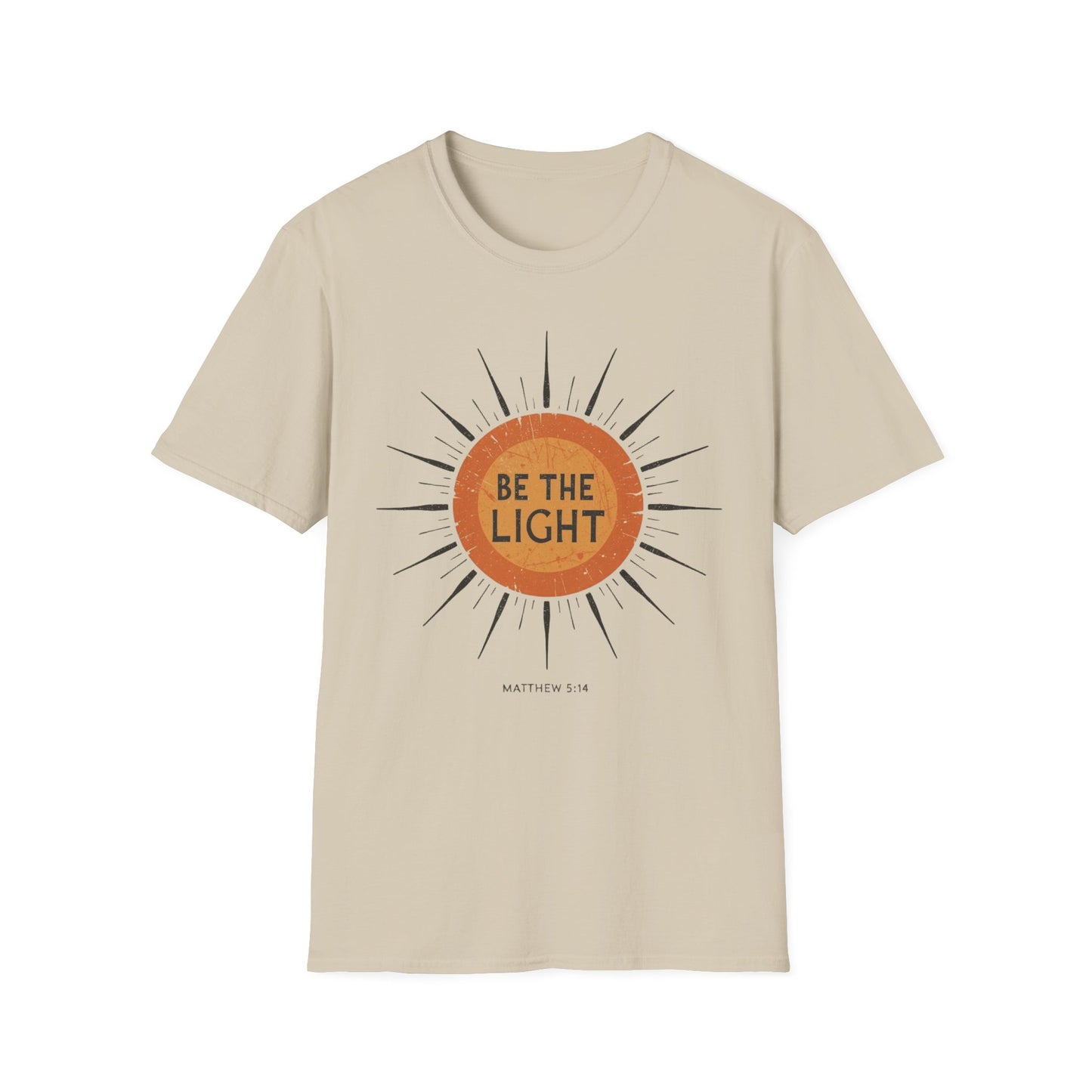 Be the Light T-Shirt, Sun Shirt, Christian Shirt, Shirt for Women Gift for Her, Boho Sun Celestial Religious Graphic Tee, Inspirational Gift