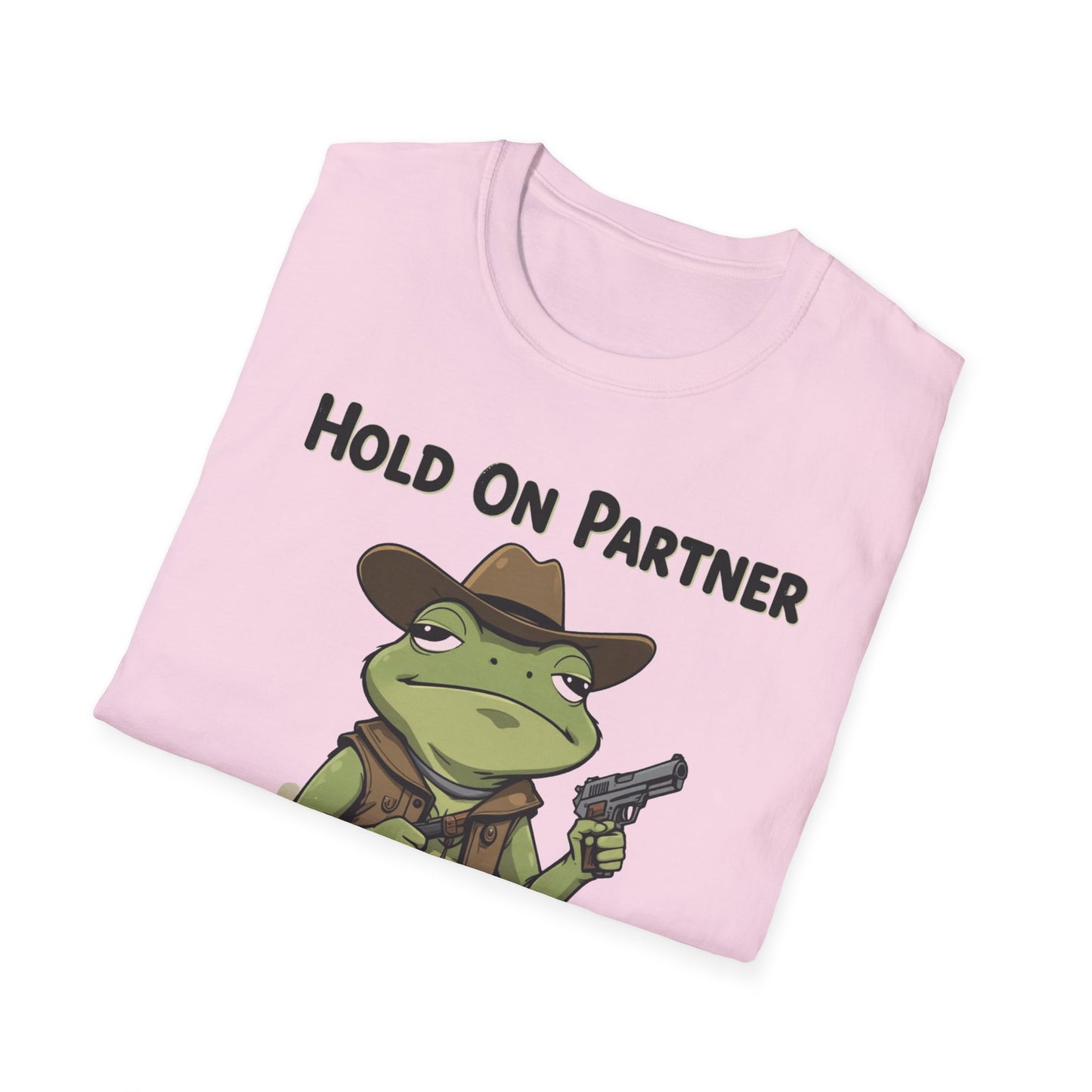 Hold on Partner I'm Overstimulated T-Shirt, Western Cowboy Frog Tshirt, Cute Animal Tee, Funny Frog Meme Shirt, Shirt Gift for Animal Lovers