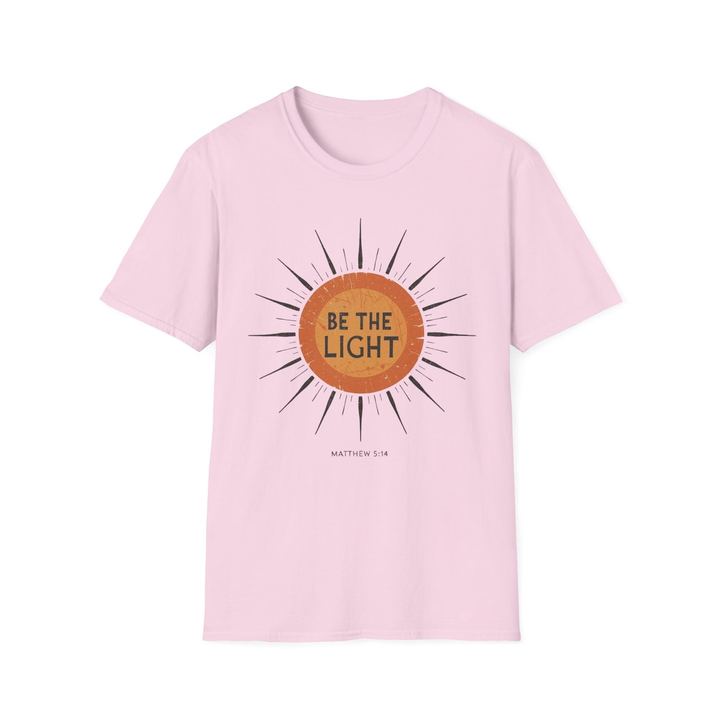 Be the Light T-Shirt, Sun Shirt, Christian Shirt, Shirt for Women Gift for Her, Boho Sun Celestial Religious Graphic Tee, Inspirational Gift